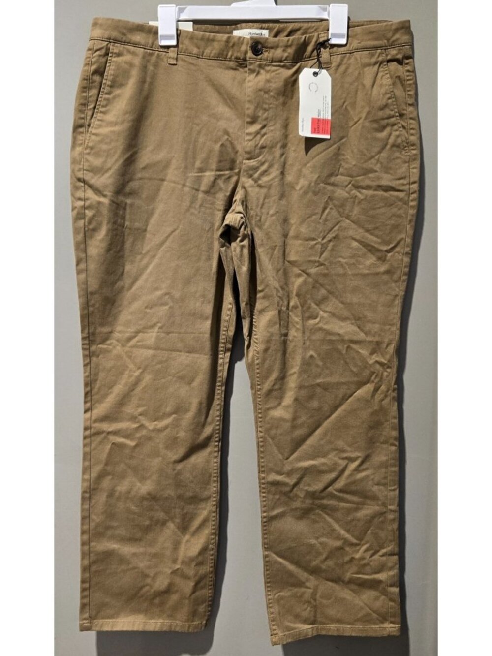 Hawker Rye Straight Leg Tan Chino Stretch Casual Pants w/ Stretch -- Men 40 x 30
